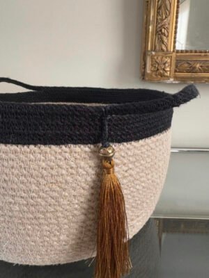 Panier de décoration bicolore