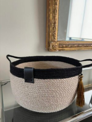 Panier de décoration bicolore