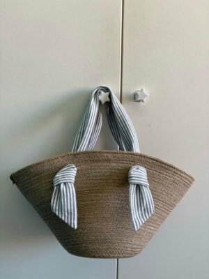 Sac panier à anses foulard
