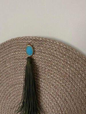 pochette demi-lune jute et lurex