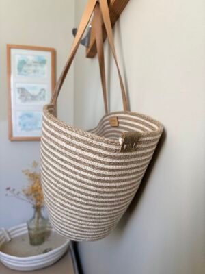 Sac panier rayé