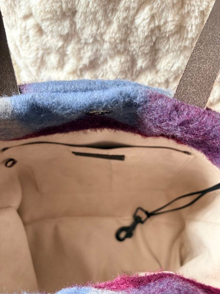 sac élégant à broche en lainage